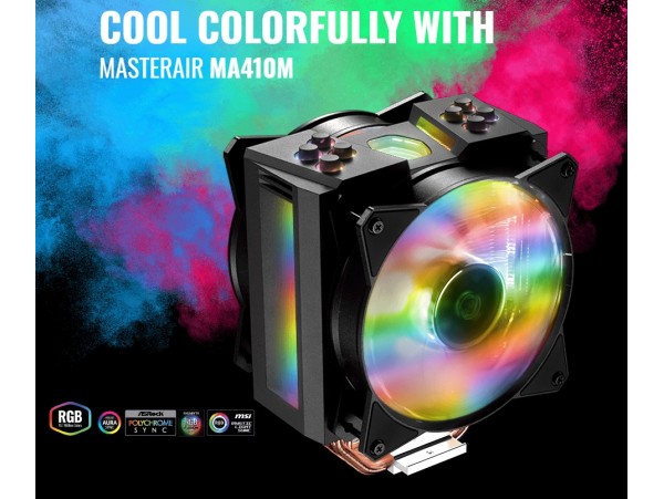 Cooler Master MASTERAIR MA410M RGB LED Heatsink CPU Cooler LGA1150/1151/2066 AM4